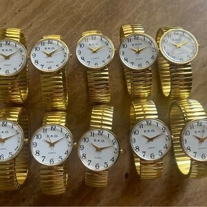 Buyer gets 10 new EKO unisex stretch band quartz watches- Easy to Read numbers